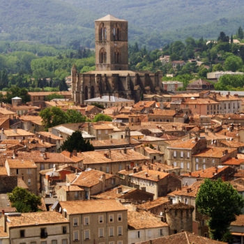 the town of lodeve in langeudoc-roussillon france